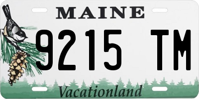 ME license plate 9215TM