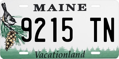 ME license plate 9215TN