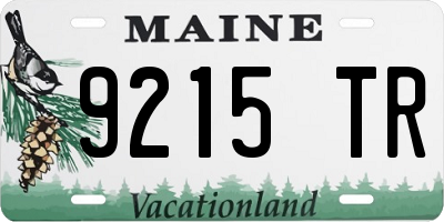 ME license plate 9215TR