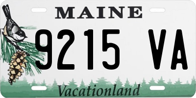 ME license plate 9215VA