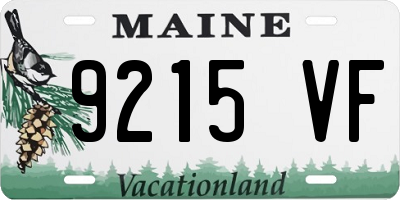ME license plate 9215VF