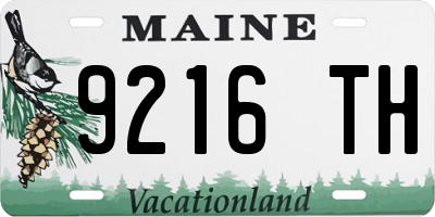 ME license plate 9216TH