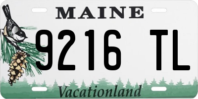 ME license plate 9216TL