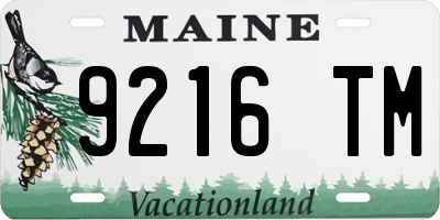 ME license plate 9216TM