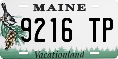 ME license plate 9216TP