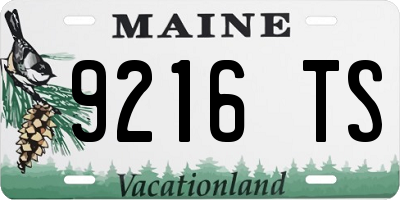 ME license plate 9216TS