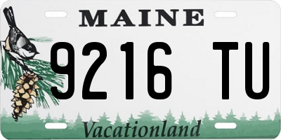 ME license plate 9216TU