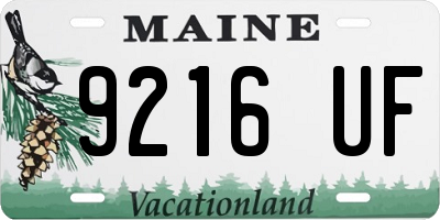 ME license plate 9216UF