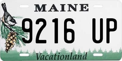 ME license plate 9216UP