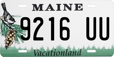 ME license plate 9216UU