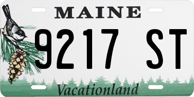 ME license plate 9217ST