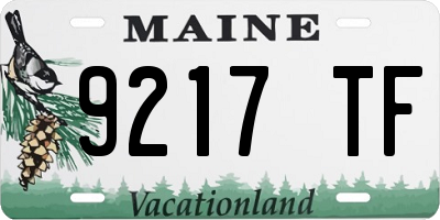 ME license plate 9217TF