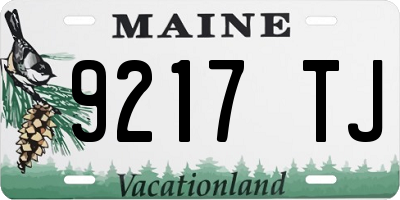 ME license plate 9217TJ
