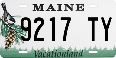 ME license plate 9217TY