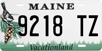 ME license plate 9218TZ