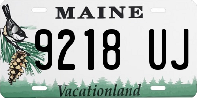 ME license plate 9218UJ