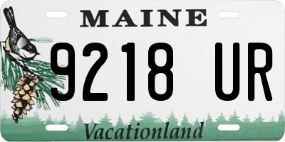 ME license plate 9218UR