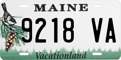 ME license plate 9218VA