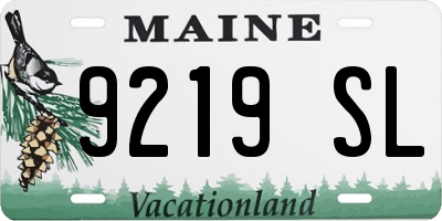 ME license plate 9219SL