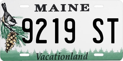 ME license plate 9219ST