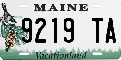 ME license plate 9219TA