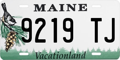 ME license plate 9219TJ