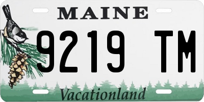 ME license plate 9219TM
