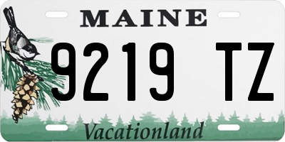 ME license plate 9219TZ