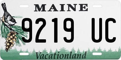 ME license plate 9219UC