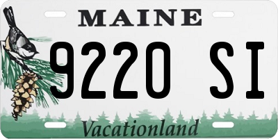 ME license plate 9220SI