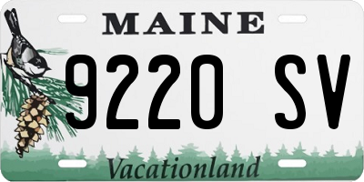 ME license plate 9220SV