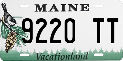 ME license plate 9220TT