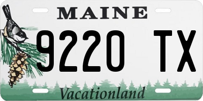 ME license plate 9220TX