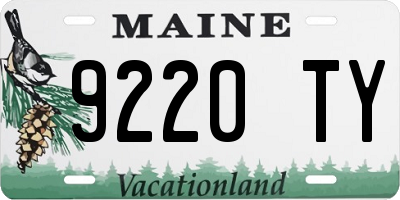 ME license plate 9220TY