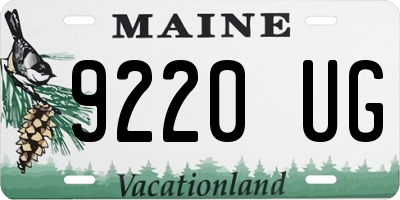 ME license plate 9220UG