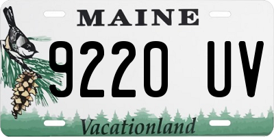 ME license plate 9220UV