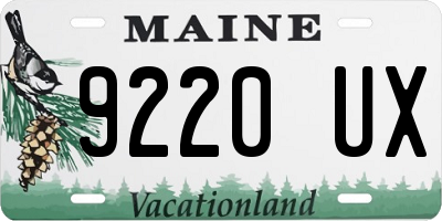 ME license plate 9220UX