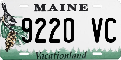 ME license plate 9220VC