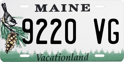 ME license plate 9220VG