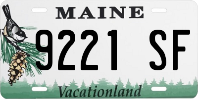 ME license plate 9221SF