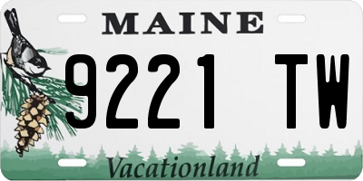 ME license plate 9221TW