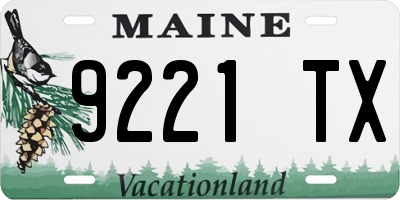ME license plate 9221TX
