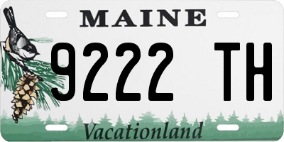 ME license plate 9222TH