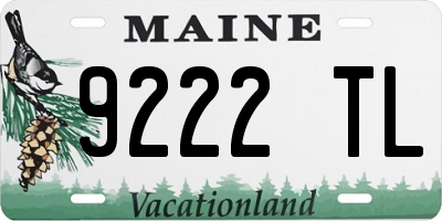 ME license plate 9222TL