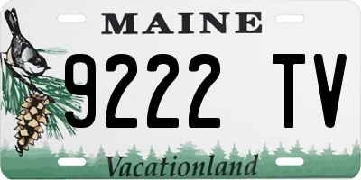 ME license plate 9222TV