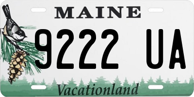 ME license plate 9222UA