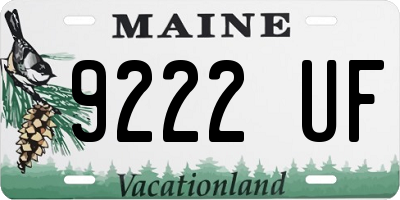 ME license plate 9222UF