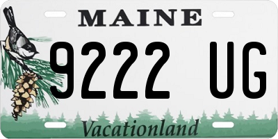 ME license plate 9222UG