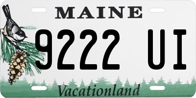ME license plate 9222UI