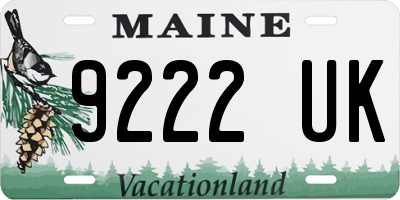 ME license plate 9222UK